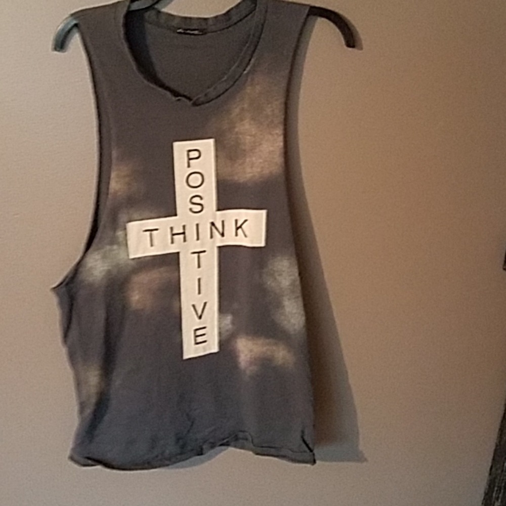 Graphic long tank top